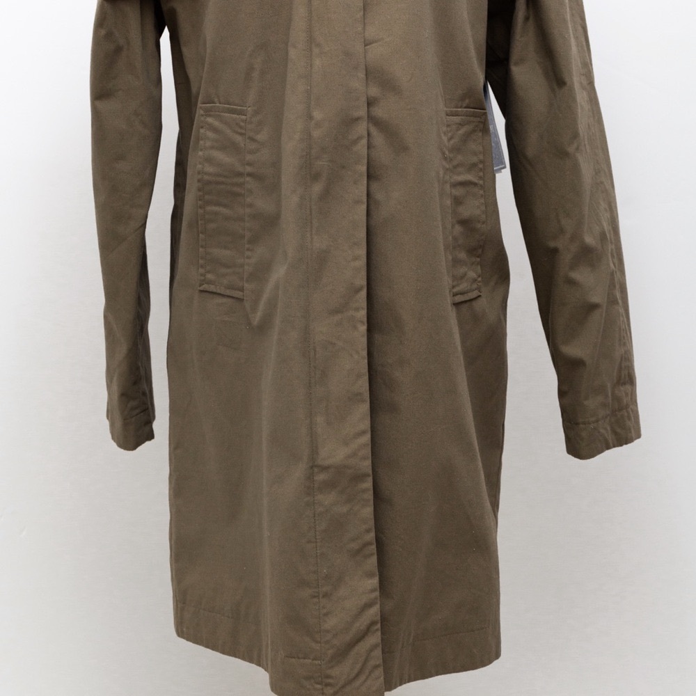 Olive rain jacket water resistant trench coat olive Kathy Ireland M - Picture 9 of 16